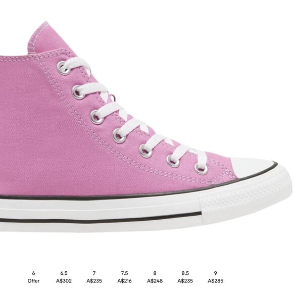 Peony Pink Converse High Tops - Picture 7 of 7